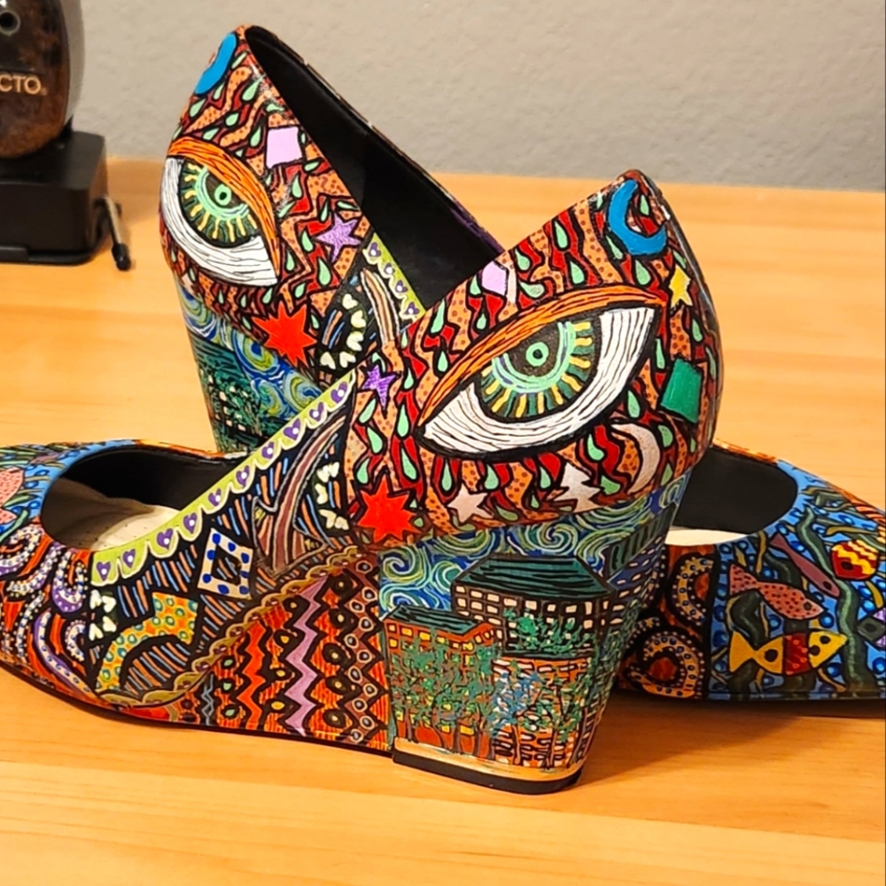 Custom Handpainted Wedges - Picture 6 of 11
